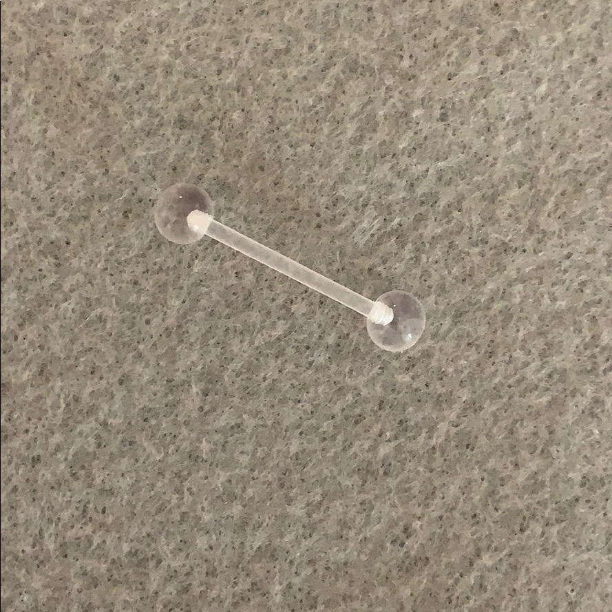Clear Acrylic Tongue Barbell